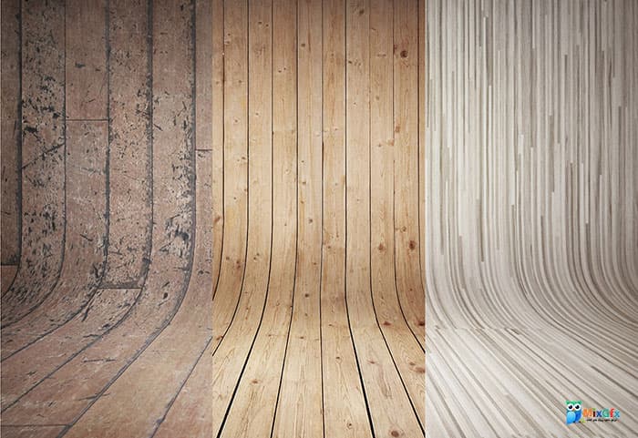دانلود 3 تکسچر با کیفیت طرح چوب سری دوم Curved Wooden Backdrops