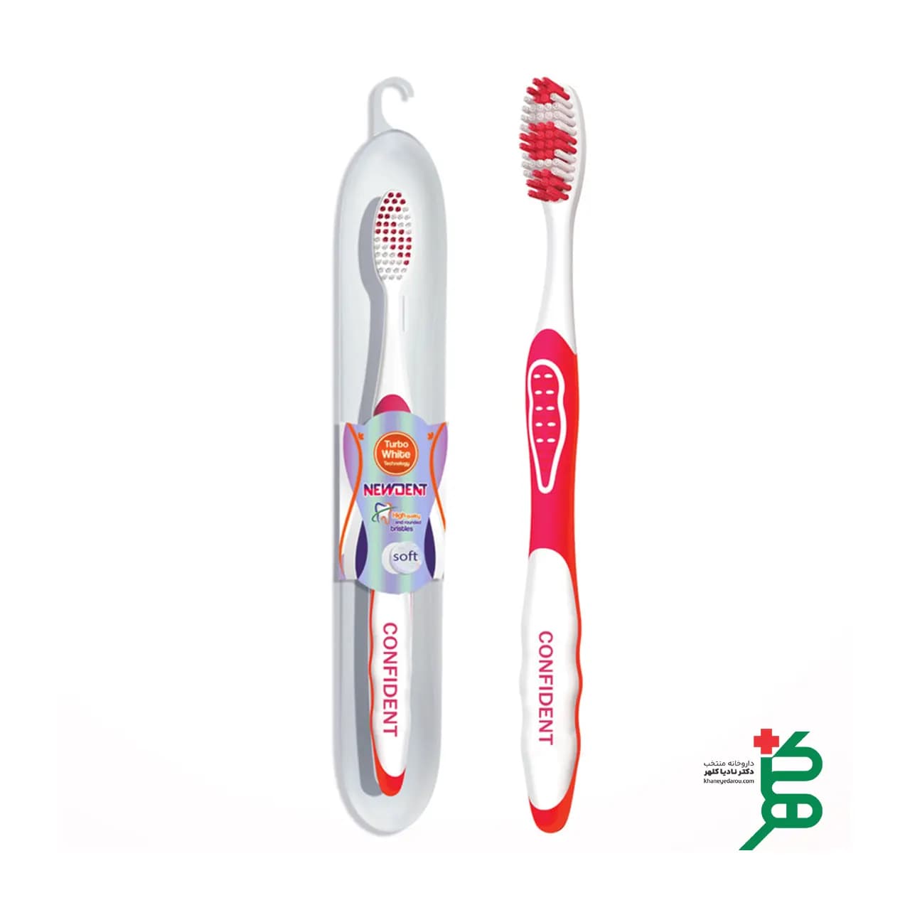 مسواک کانفیدنت مدل Pearl Travel Pack با برس نرم — تصویر ۴