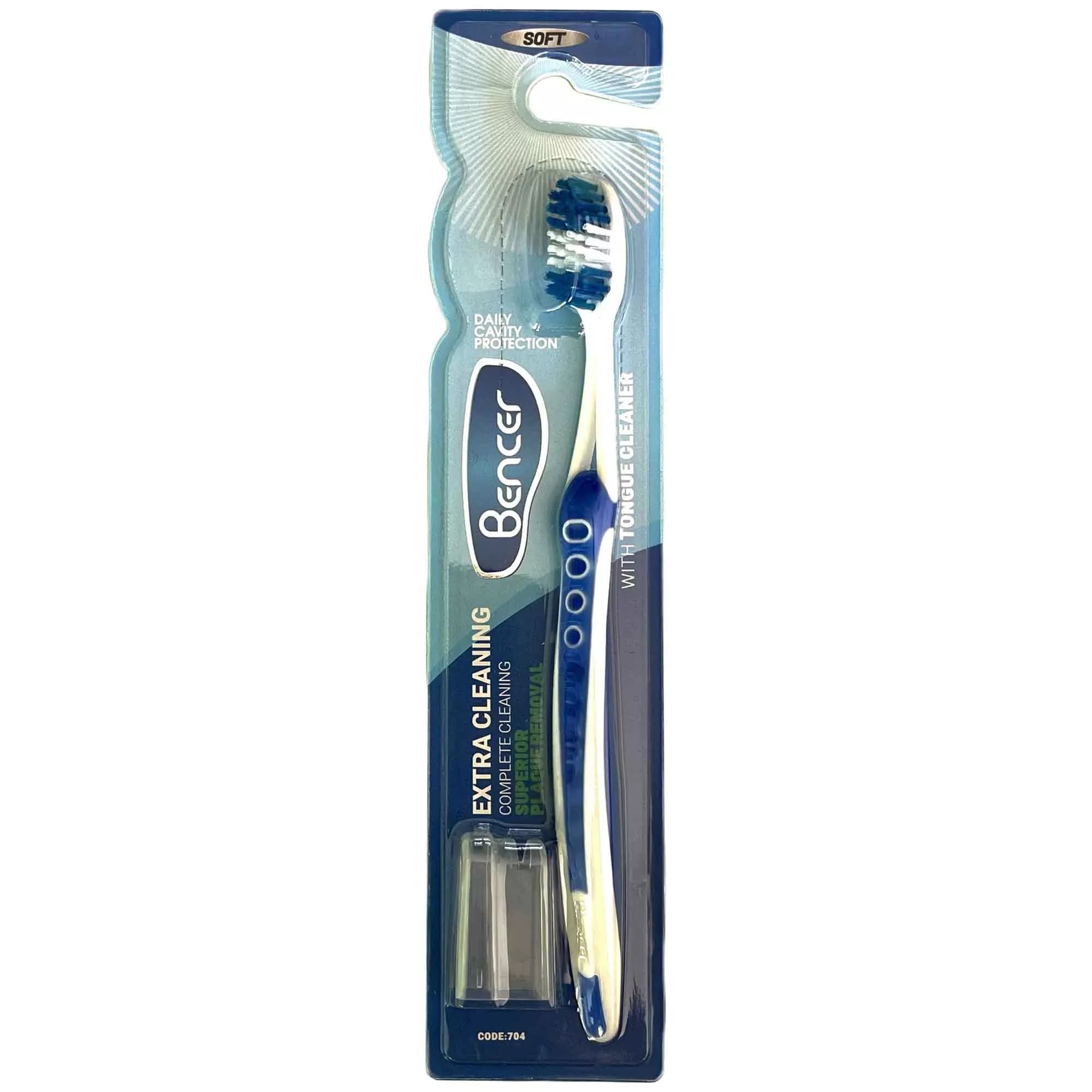 مسواک بنسر مدل EXTRA CLEANING با برس نرم بسته 3 عددی — تصویر ۳