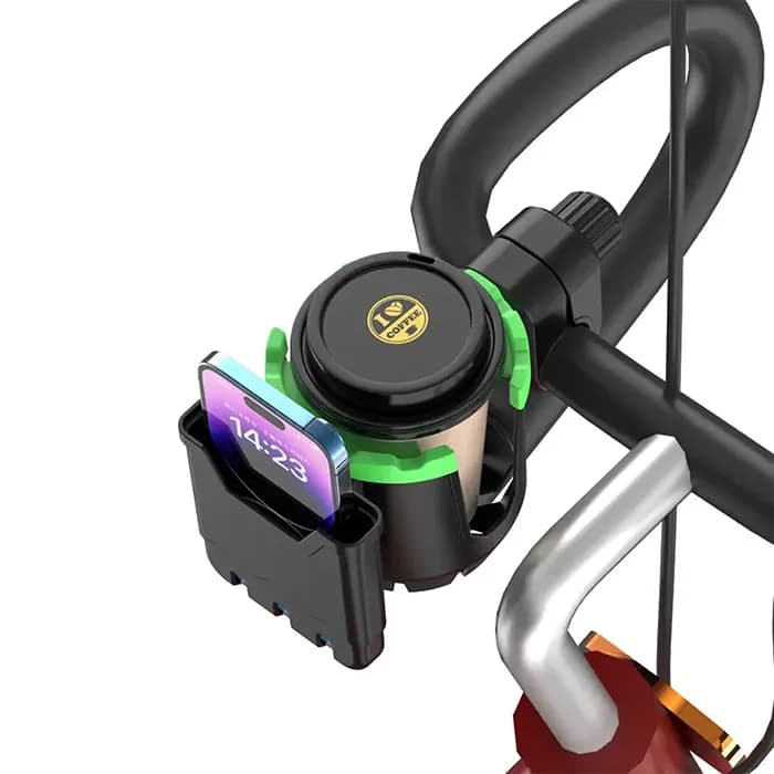 هولدر موبایل و لیوان رو فرمانی UNIVERSAL مدل PJ129 BLACK GREEN — تصویر ۴