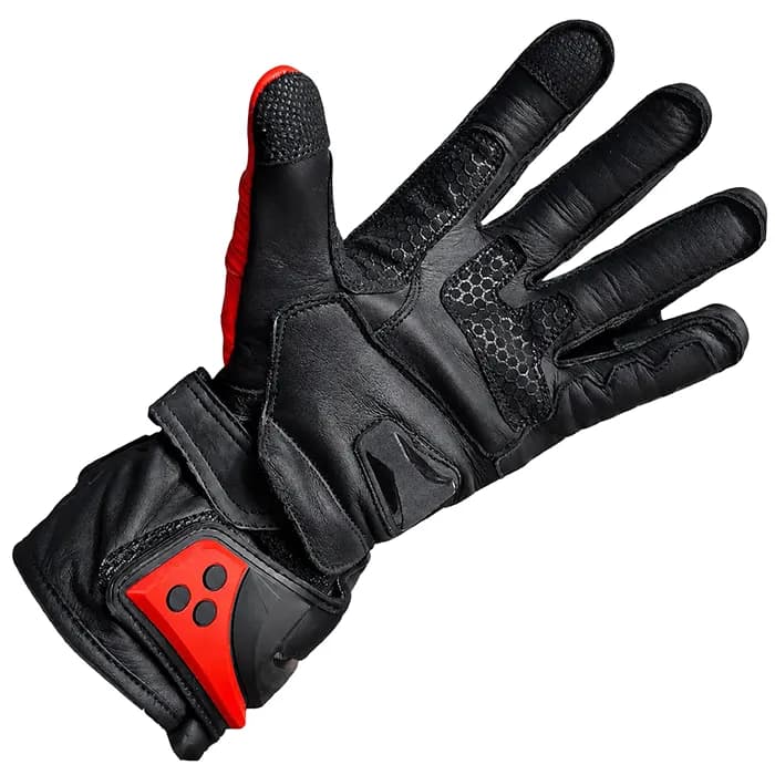 دستکش چرمی زمستانی آلپین استار مدل BLACK RED — تصویر ۴