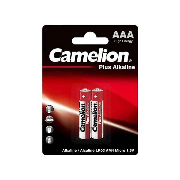 باتری نیم قلم AAA کملیون CAMELION مدل 2 تایی Plus Alkaline