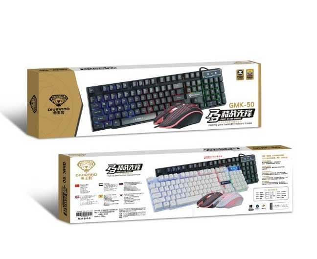کیبورد و ماوس گیمینگ سیم دار DIVIPARD مدل GMK-50