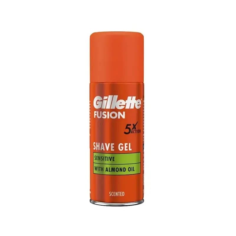 ژل اصلاح ژیلت مدل Fusion Sensitive حاوی روغن بادام مناسب پوست حساس