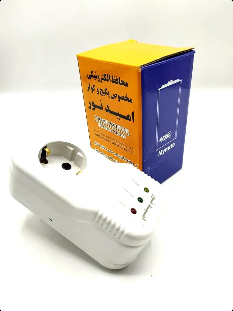 محافظ برق پکیج و کولر ارتدار دو شاخه دار امید نور
