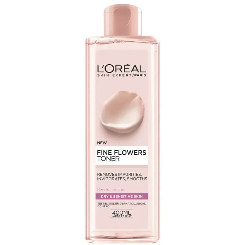 تونر گل رز اورال پوست خشک و حساس L’OREAL FINE FLOWERS TONER — تصویر ۲