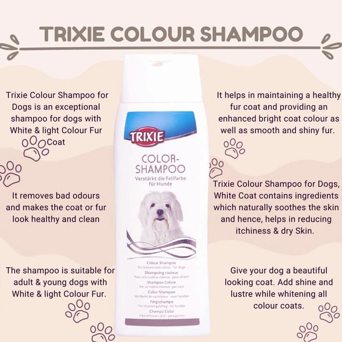 شامپو تریکسی سگ با موهای سفید و روشن وزن 250 میلی لیتر Trixie Color Shampoo — تصویر ۲