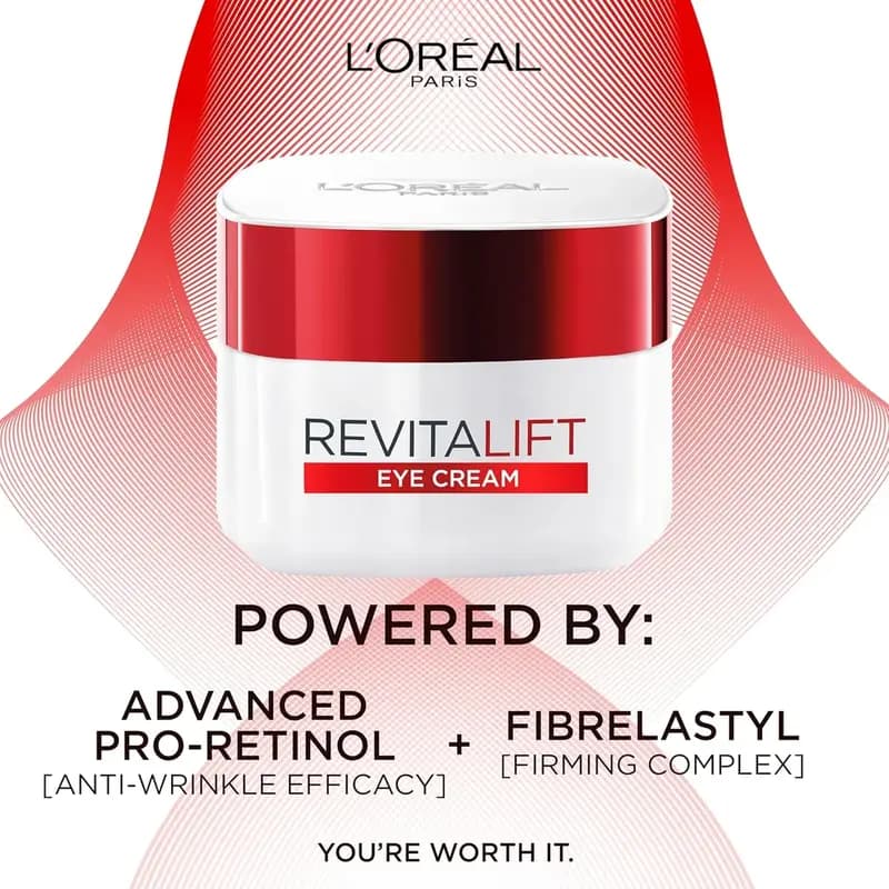 کرم دور چشم آبرسان و ضدچروک لورآل پاریس Revitalift Hydrating حجم ۱۵ میلی‌لیتر L’Oréal Paris Revitalift Hydrating Anti-Wrinkle Eye Cream 15ml