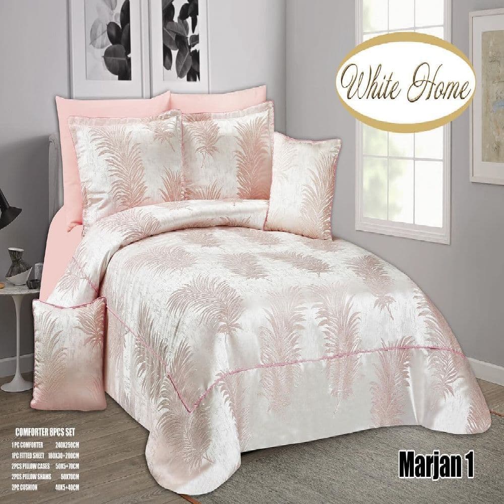 سرویس روتختی مخمل ویت هوم white home مدل دیاموند Diamond دونفره 8 تکه — تصویر ۸