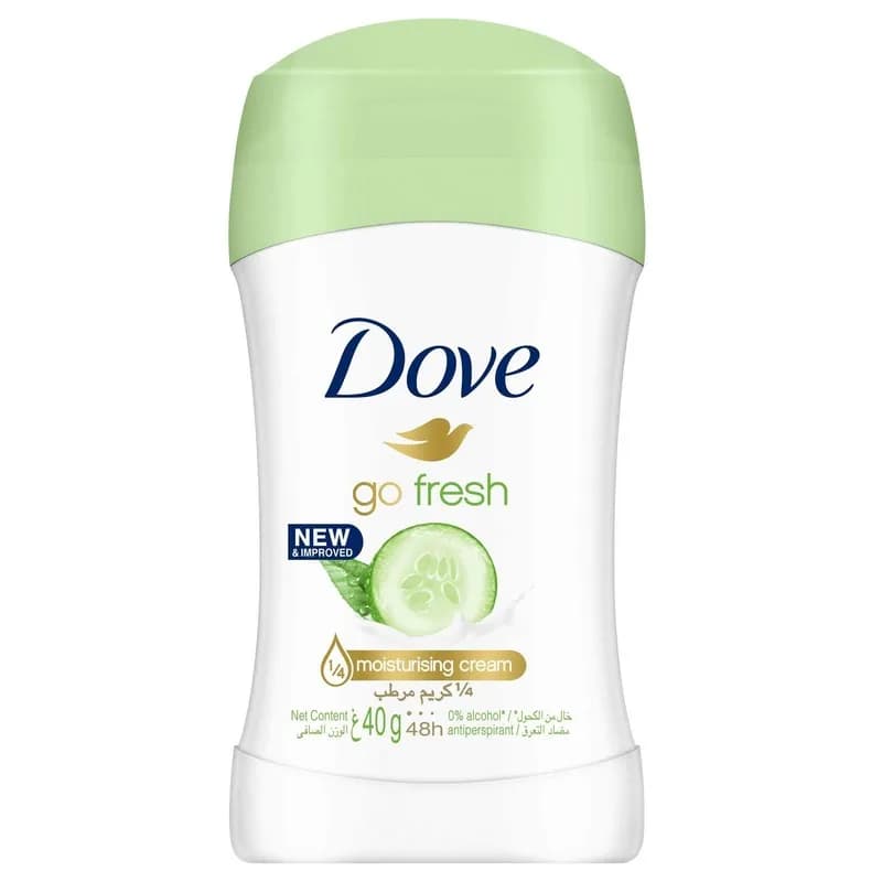 مام ضدتعریق صابونی داو مدل Go Fresh خیار و چای سبز حجم 40 میلی‌لیتر Dove Go Fresh Cucumber & Green Tea Antiperspirant Stick 40ml