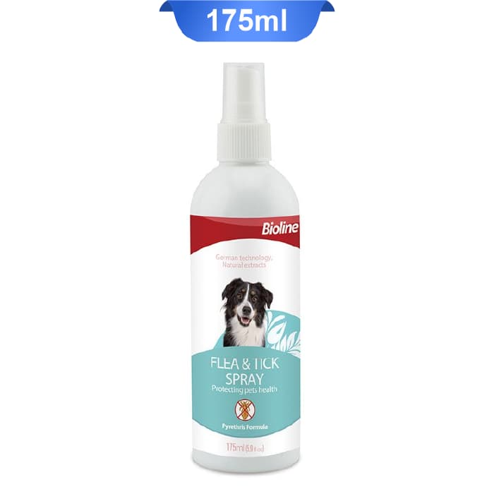 اسپری ضد کک و کنه سگ بایولاین 175 میلی لیتر Bioline Flea & Tick Spray