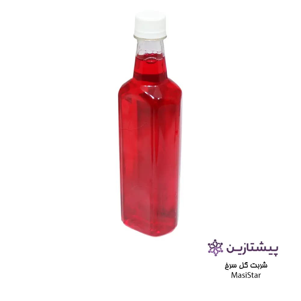 شربت گل سرخ با مایع گلاب و شکر مسی استار 500 میل Masi Star — تصویر ۳