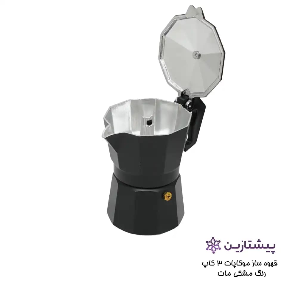 موکاپات 3 کاپ مشکی مات اسپروساز black coffee — تصویر ۳