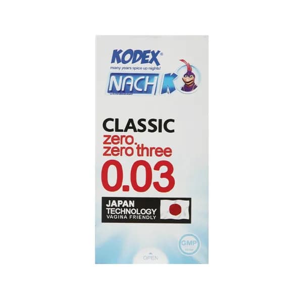 کاندوم ناچ کدکس مدل Classic 0.03 بسته 12 عددی