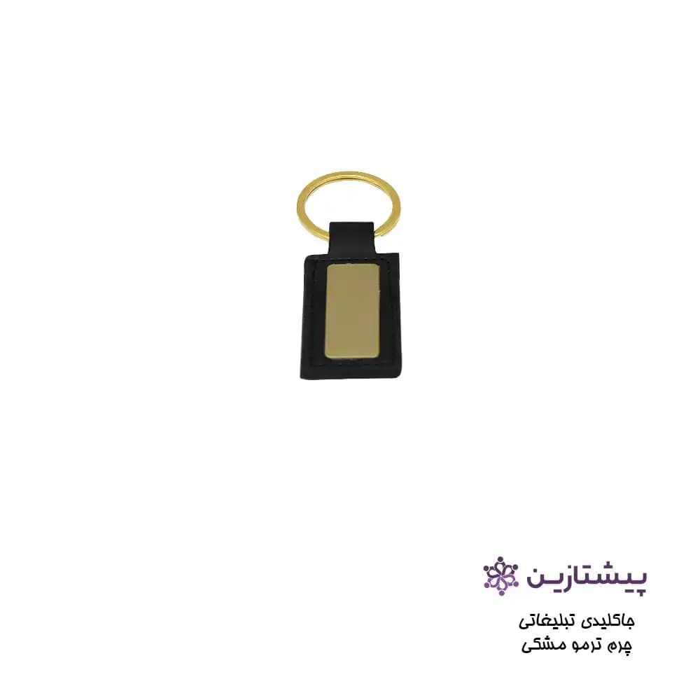 جاکلیدی یک طرف پلاک چرم ترمو مشکی B2