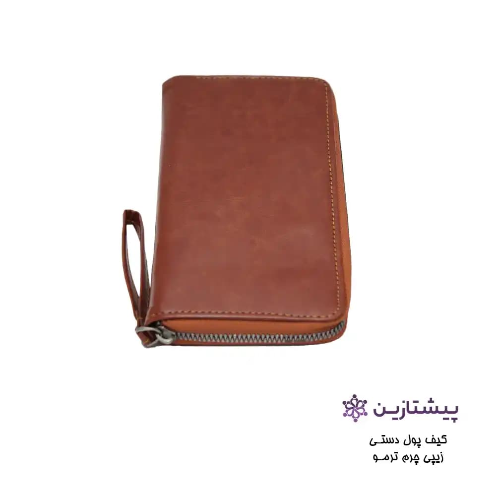کیف پالتویی چرم ترمو عسلی تیره مدل K3