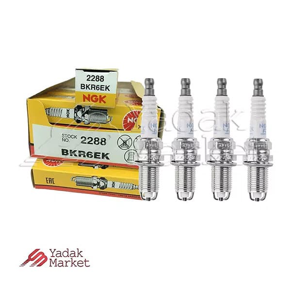 شمع موتور دو پلاتین انژکتوری NGK کد BKR6EK 2288 بسته 3 عددی مناسب برای ام وی ام 110