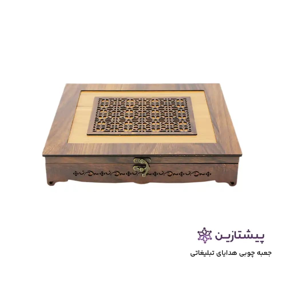 جعبه چوبی هدایای تبلیغاتی کاربردی سایز 2