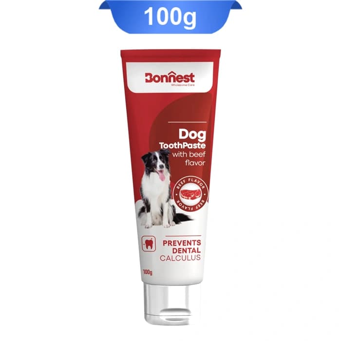خمیر دندان سگ بونست با طعم گوشت وزن 100 گرم Bonnest ToothPaste With Beef