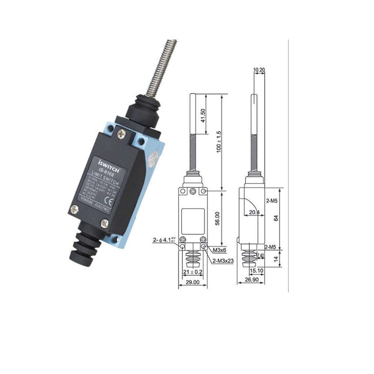 لیمیت سوئیچ نیم فنر 8168 آی سوئیچ الکتریک (بسته ی 10 عددی)