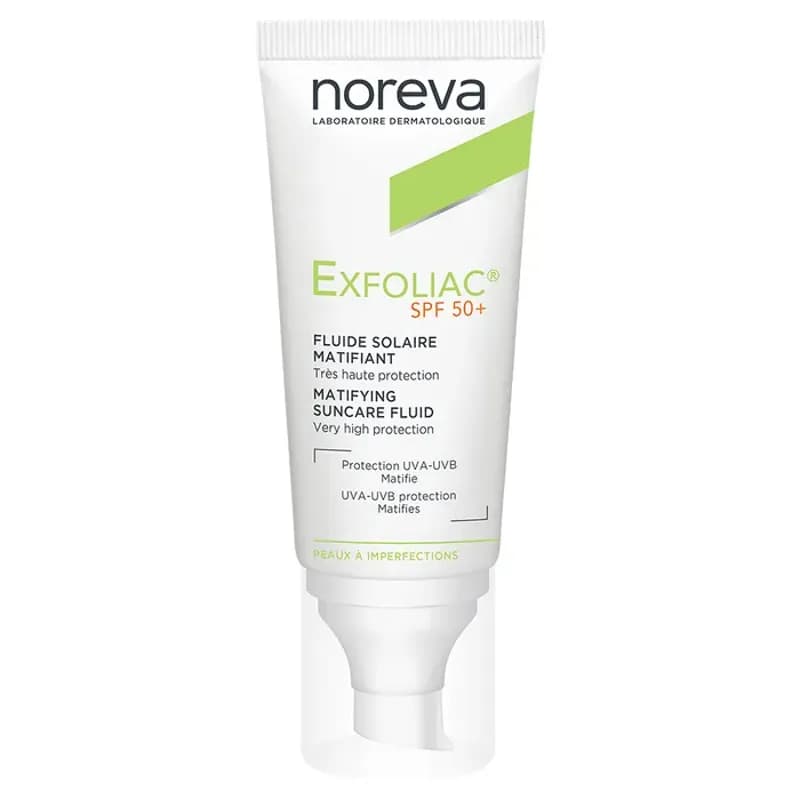ضد آفتاب مات کننده اکسفولیاک نوروا SPF 50+ Noreva Exfoliac Matifying Suncare Fluid SPF 50+