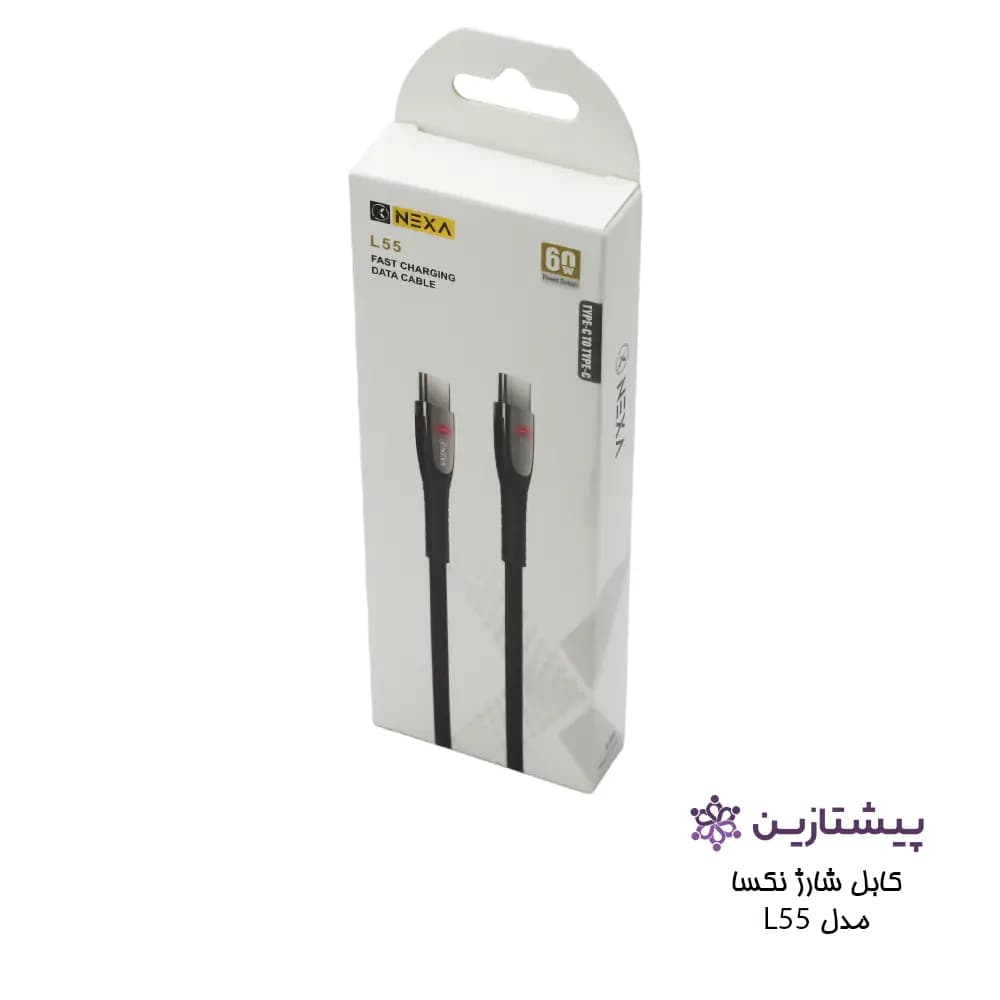 کابل شارژ 60 وات نکسا مدل L55 (تایپ سی به تایپ سی)