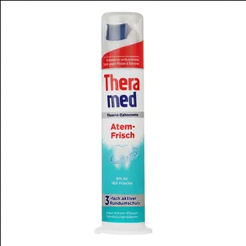 خمیر دندان ثرامید مدل Atem Frisch حجم ۱۰۰ میلی‌لیتر Theramed Atem Frisch Toothpaste 100ml