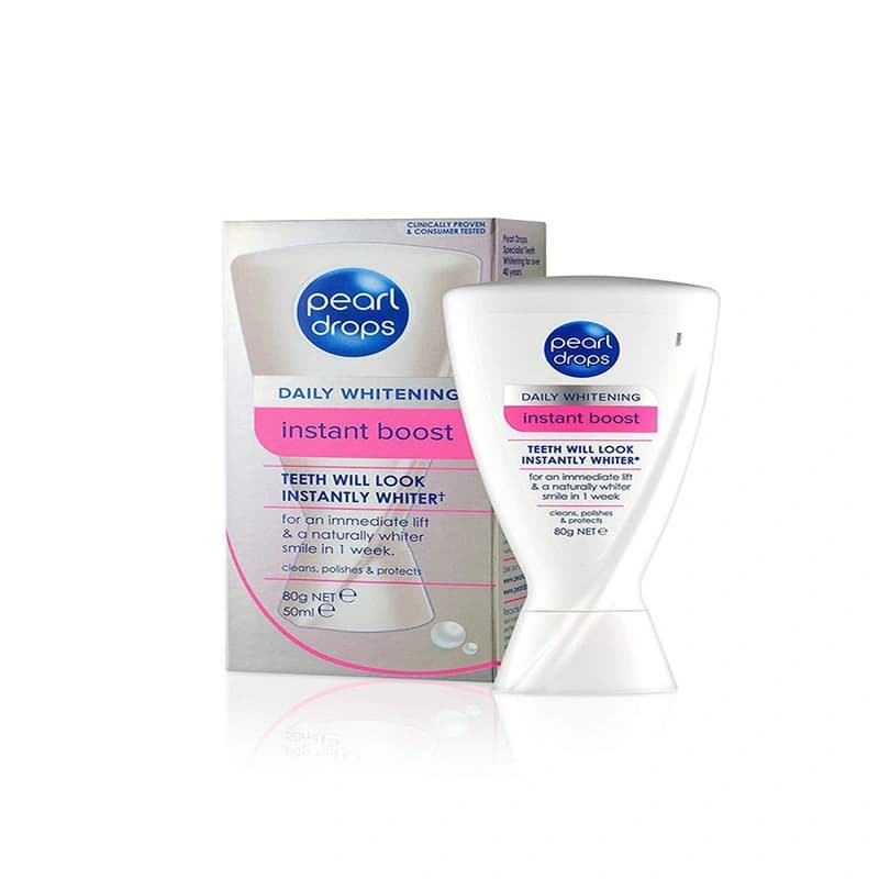 خمیر دندان پرل دراپس مدل Instant Boost صورتی حجم ۵۰ میلیلیتر Pearl Drops Instant Boost Pink Toothpaste 50ml