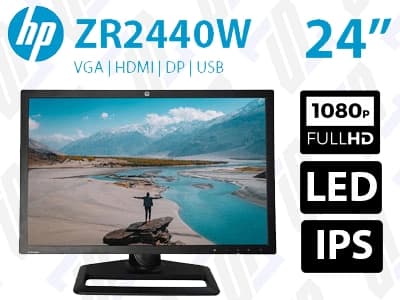 مانیتور HP ZR2440W استوک 24 اینچ W-LED FHD e-IPS sRGB 96% HDMI 6ms