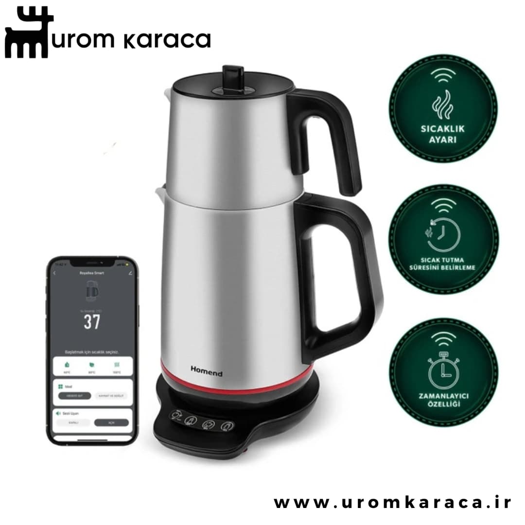 چایساز هوشمند سخنگو هومند Royaltea 1791H نقره ای