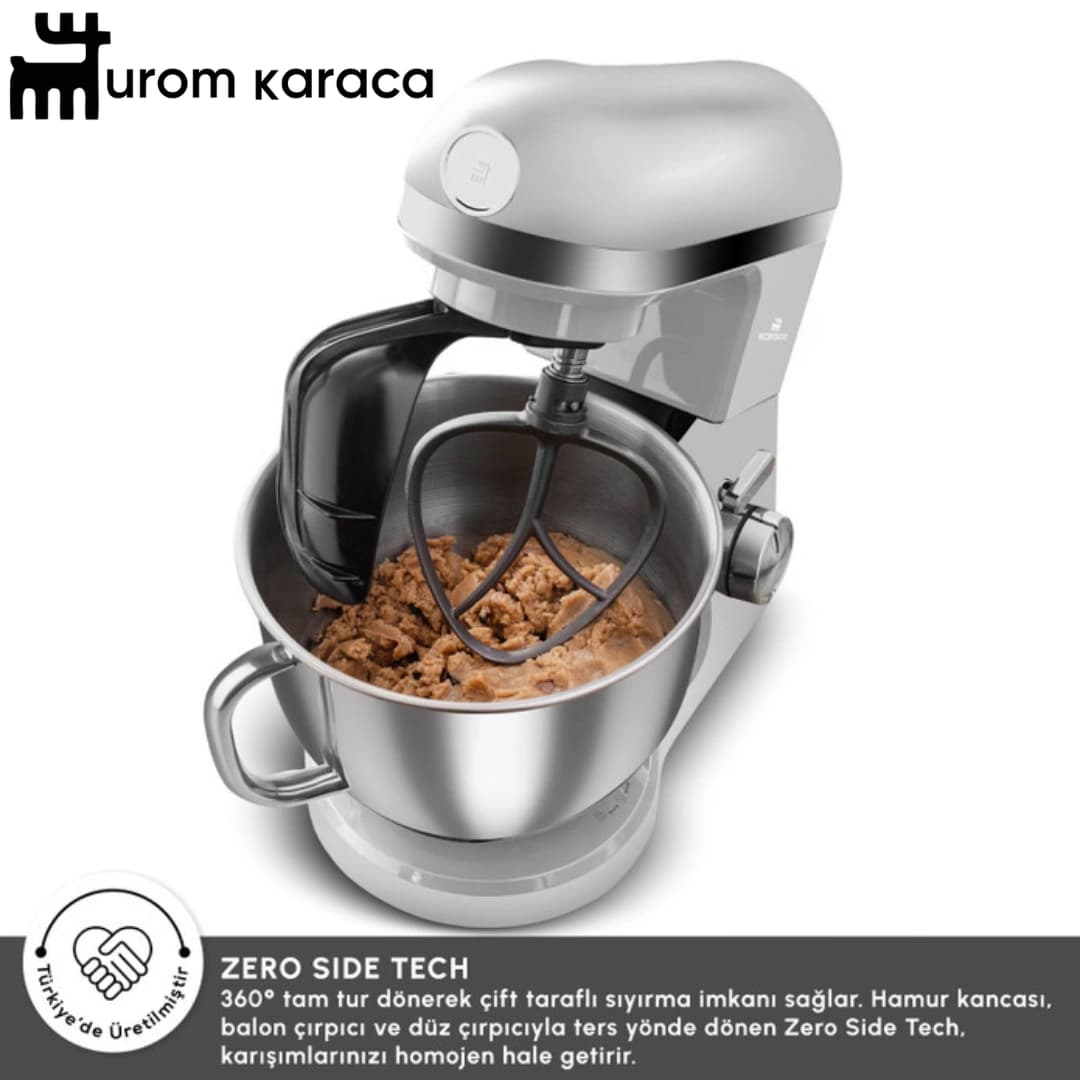 همزن کاسه دار کاراجا mastermaid chef pro سفید 1750 وات — تصویر ۴