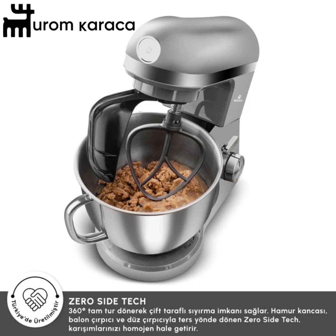 همزن کاسه دار کاراجا mastermaid chef pro galaxy grey طوسی 1750 وات — تصویر ۵