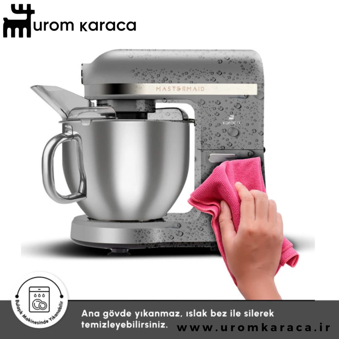 همزن کاسه دار کاراجا mastermaid chef pro galaxy grey طوسی 1750 وات — تصویر ۷
