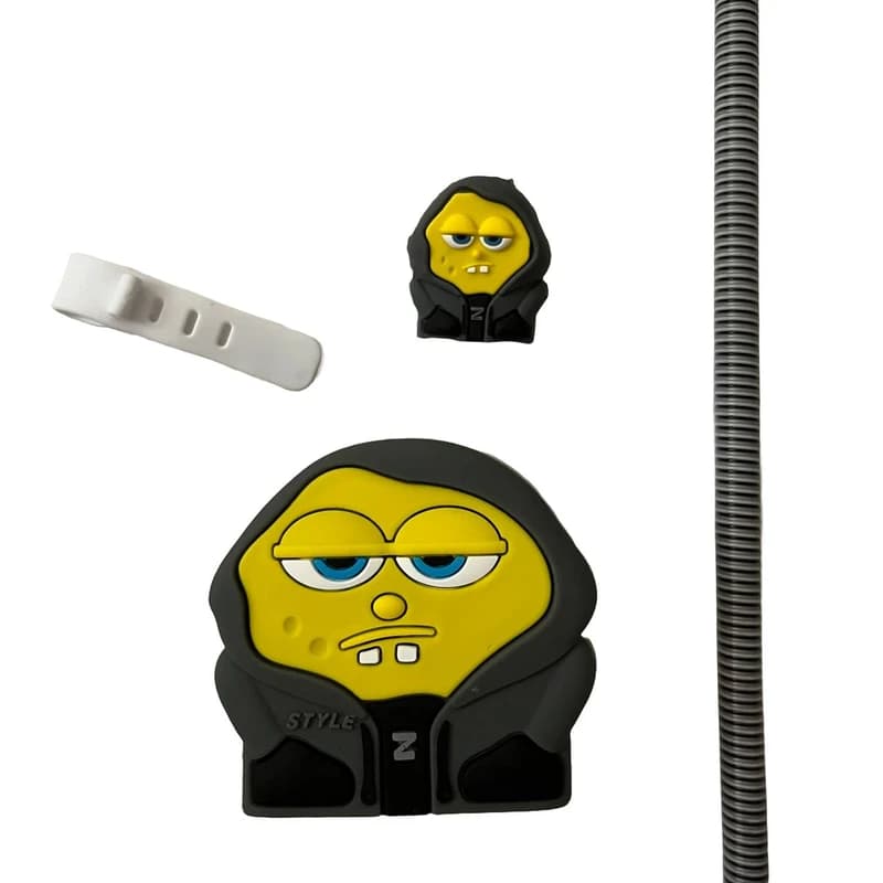 پک محافظ شارژر سیلیکونی 20W طرح باب اسفنجی