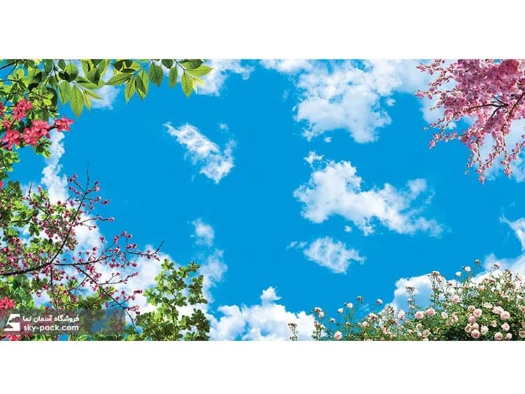 آسمان مجازی استخر طرح آسمان بهاری — تصویر ۳