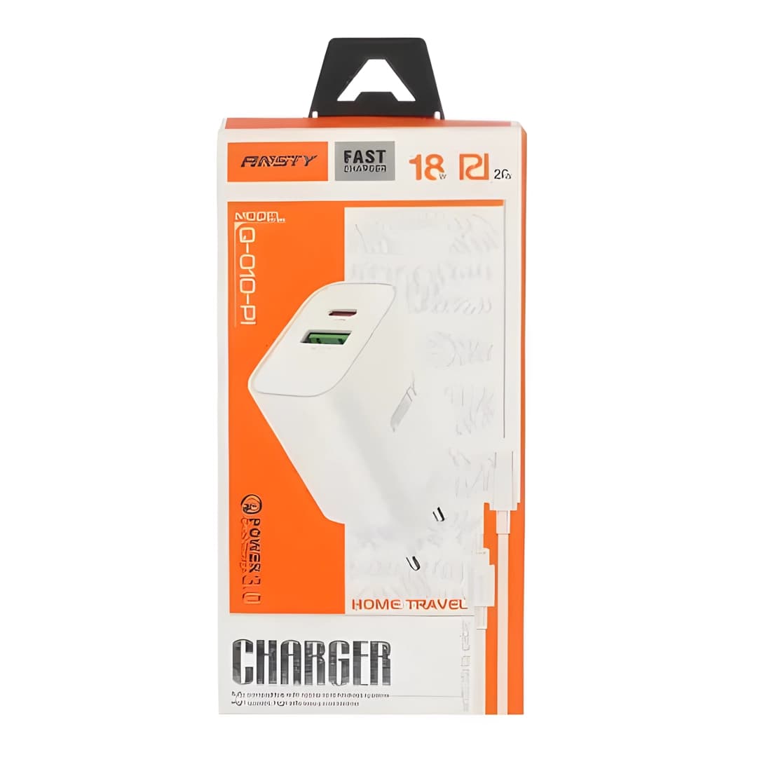 شارژر همراه با کابل شارژ تایپ سی به لایتنینک ANSTY مدلQ-010-PI (گارانتی 6 ماهه )