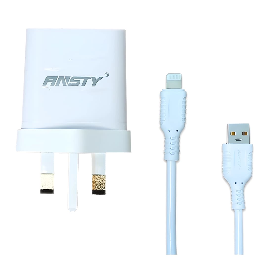 شارژر همراه با کابل شارژ ایفون برند ANSTY مدل C-008-I (گارانتی 6 ماهه ) — تصویر ۳