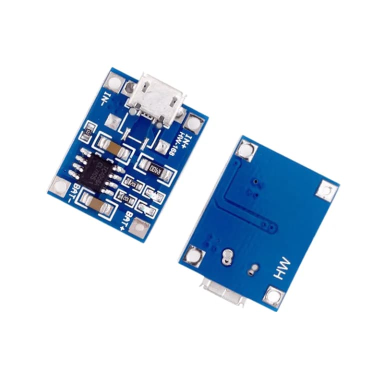 ماژول شارژر باتری لیتیومی 1 آمپر TP4056 دارای محافظ با ورودی Micro USB — تصویر ۳
