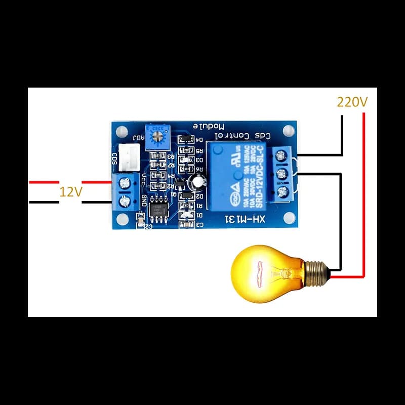 ماژول رله فتوسل 12V مدل XH-M131 — تصویر ۵