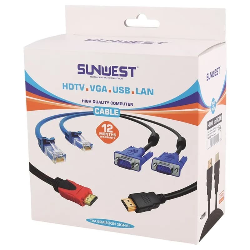 کابل HDMI کنفی سان وست Sunwest طول 15 متر — تصویر ۶