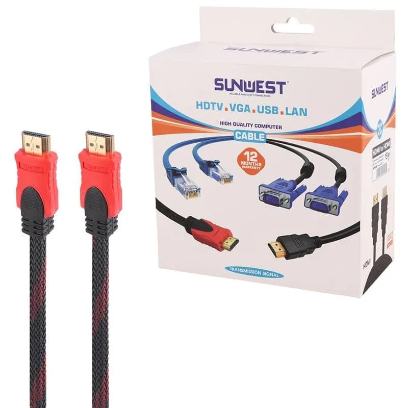 کابل HDMI کنفی سان وست Sunwest طول 15 متر — تصویر ۲