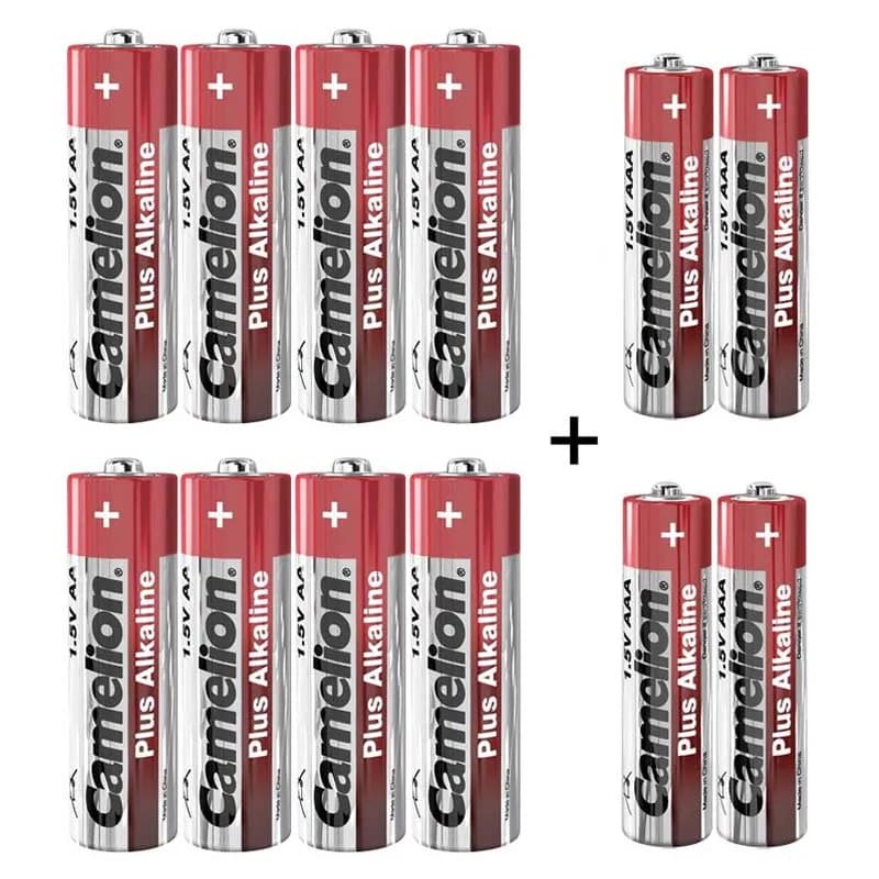 پک 8+4 باتری قلمی و نیم قلمی Camelion Plus Alkaline 1.5V — تصویر ۳