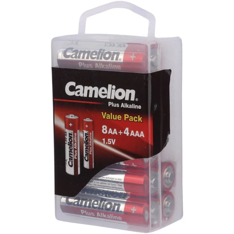 پک 8+4 باتری قلمی و نیم قلمی Camelion Plus Alkaline 1.5V — تصویر ۲