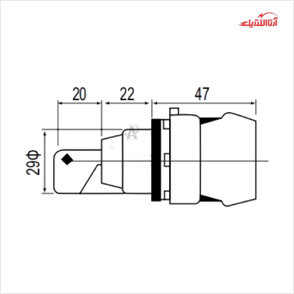 کلید دو طرفه سوئیچ دار CNTD مدل C2SNK-F3 — تصویر ۳