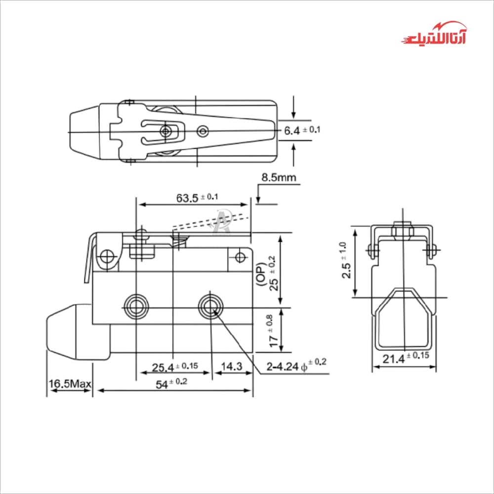 لیمیت سوئیچ قاب دار CNTD مدل CZ-7140 — تصویر ۳