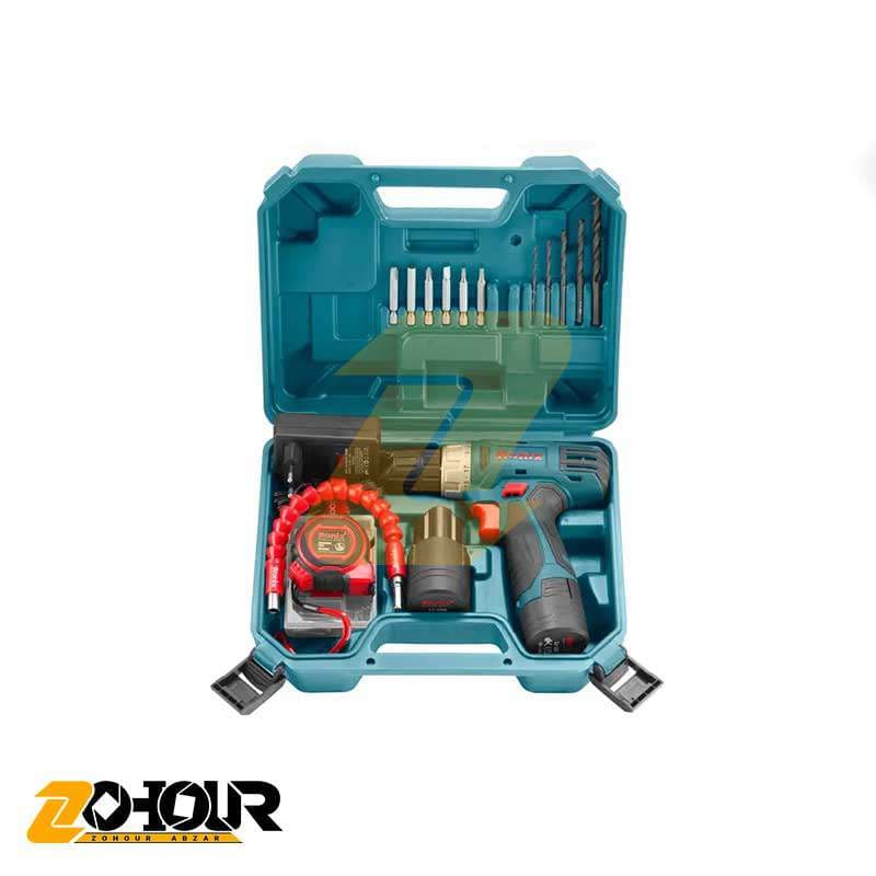 مجموعه 19 عددی دریل پیچ گوشتی شارژی رونیکس مدل Ronix RS-8012