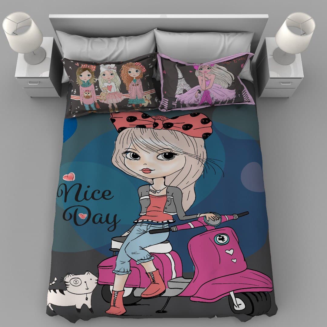 روتختی طرح دختر موتورسوار 5 Vespa Girl — تصویر ۲