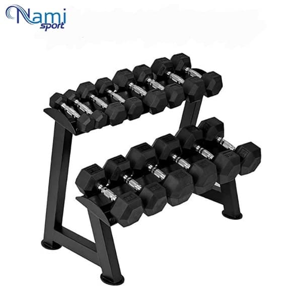 رک دمبل دو طبقه dumbbell rack NS2022
