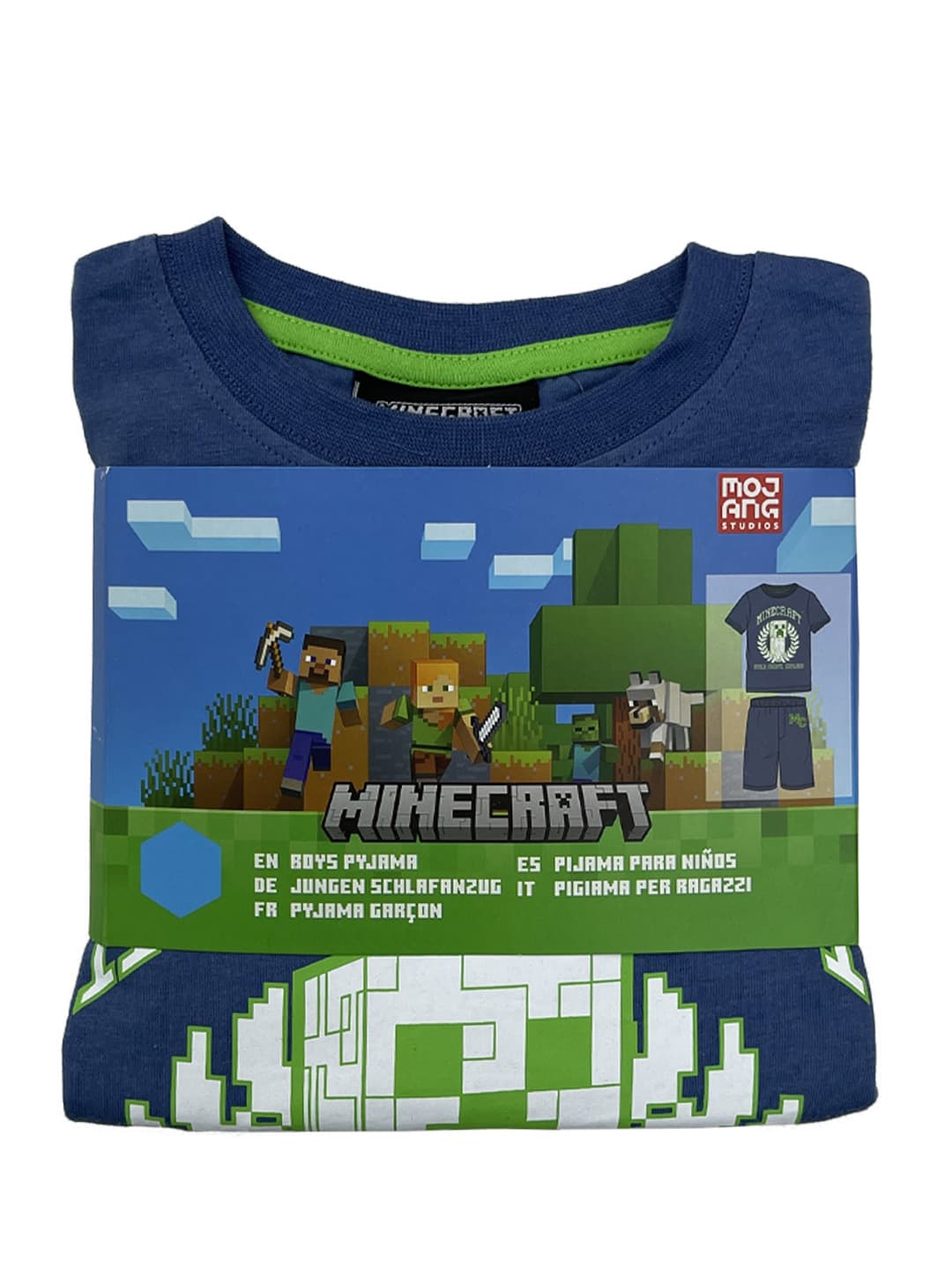 ست تیشرت و شلوارک پسرانه 100% پنبه Minecraft کد A3484 — تصویر ۲