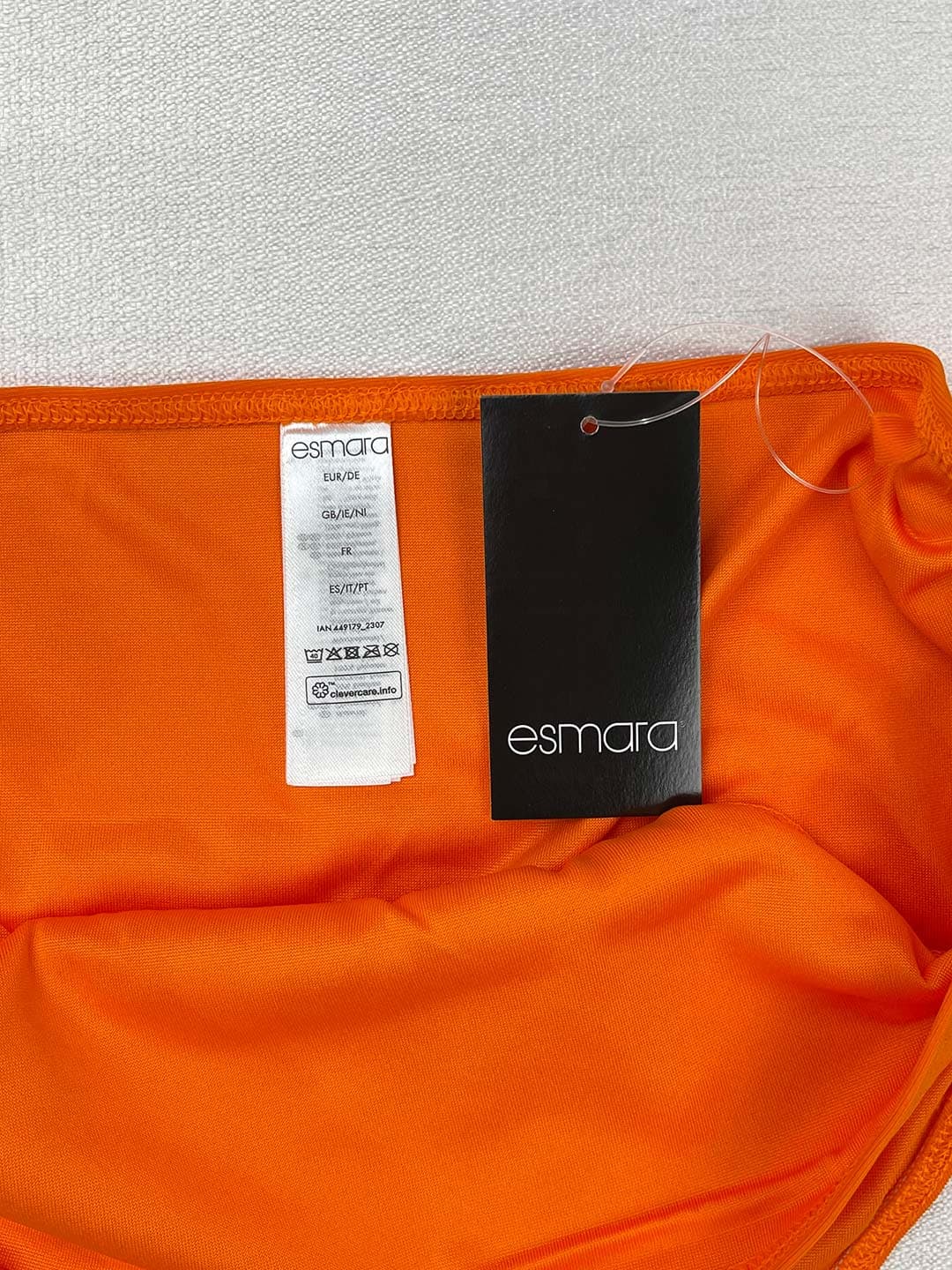 شورت مایو زنانه نارنجی فسفری برند اسمارا Esmara کد A3406 — تصویر ۷